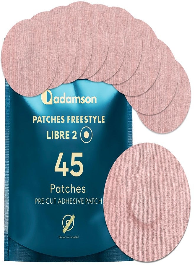 Adamson Freestyle Libre 2 Covers – 45 Libre 2 Sensor Covers, Long-Lasting, No Glue on Center, Non-Irritating, Easy to Apply and Remove – for Sports and Daily Use - Beige - Image 1